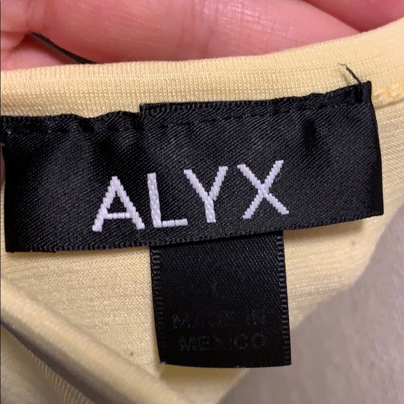 Alyx Twist Open Back Yellow Blouse Size L - Picture 5 of 5
